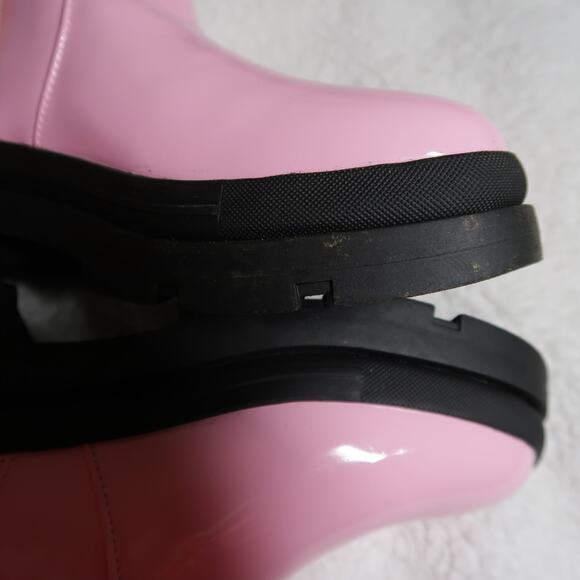 Steve Madden Trap Baby Pink Patent Leather Doc Style Boots Girls Size 2 NEW - Picture 11 of 16